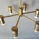 Luster 6 Italian gilded brass fires 1970