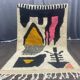 Handmade Berber rug in natural Moroccan wool, size 150 x 260 cm.