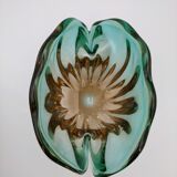 Vide-poche vase verre soufflé coquillage murano seguso bullicante