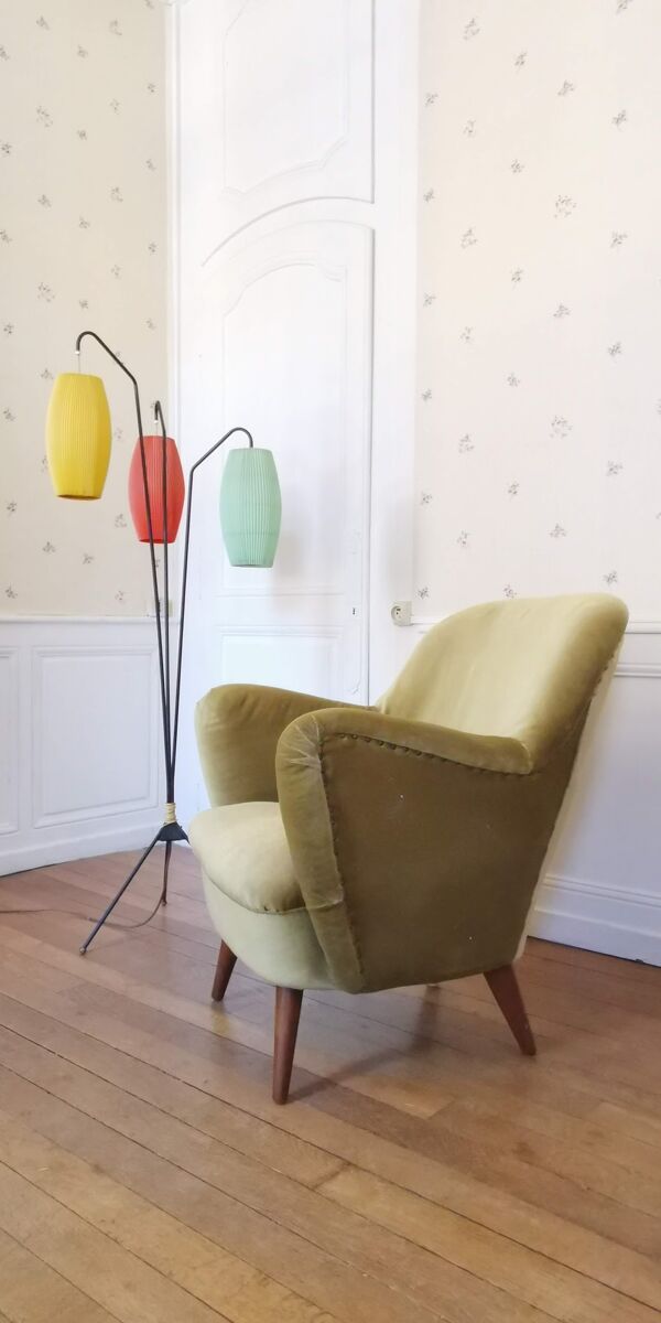 Fauteuil organique années 50 60 vintage