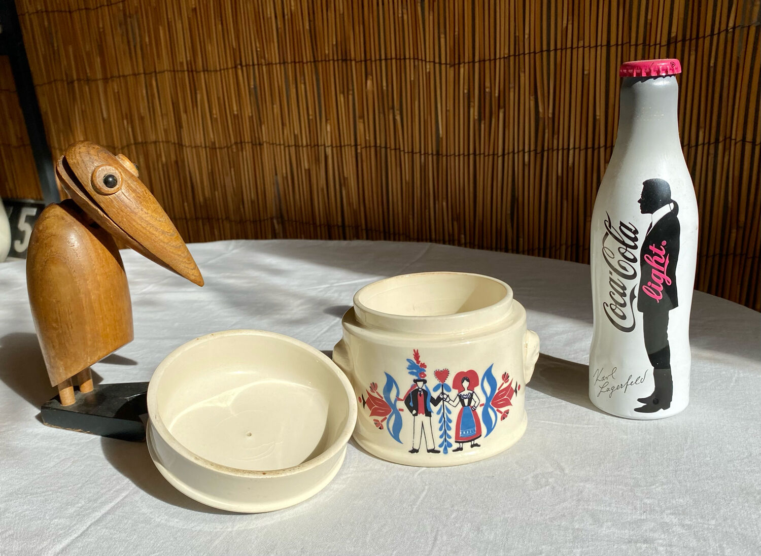 Pot ceramic bomb box Sarreguemines model Ribeauville vintage 60/70s