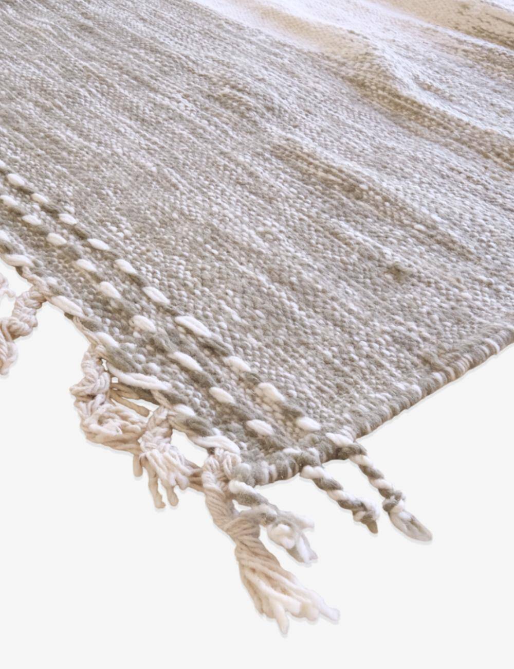 Tapis Kilim Vert Sauge - 312 x 188 cm