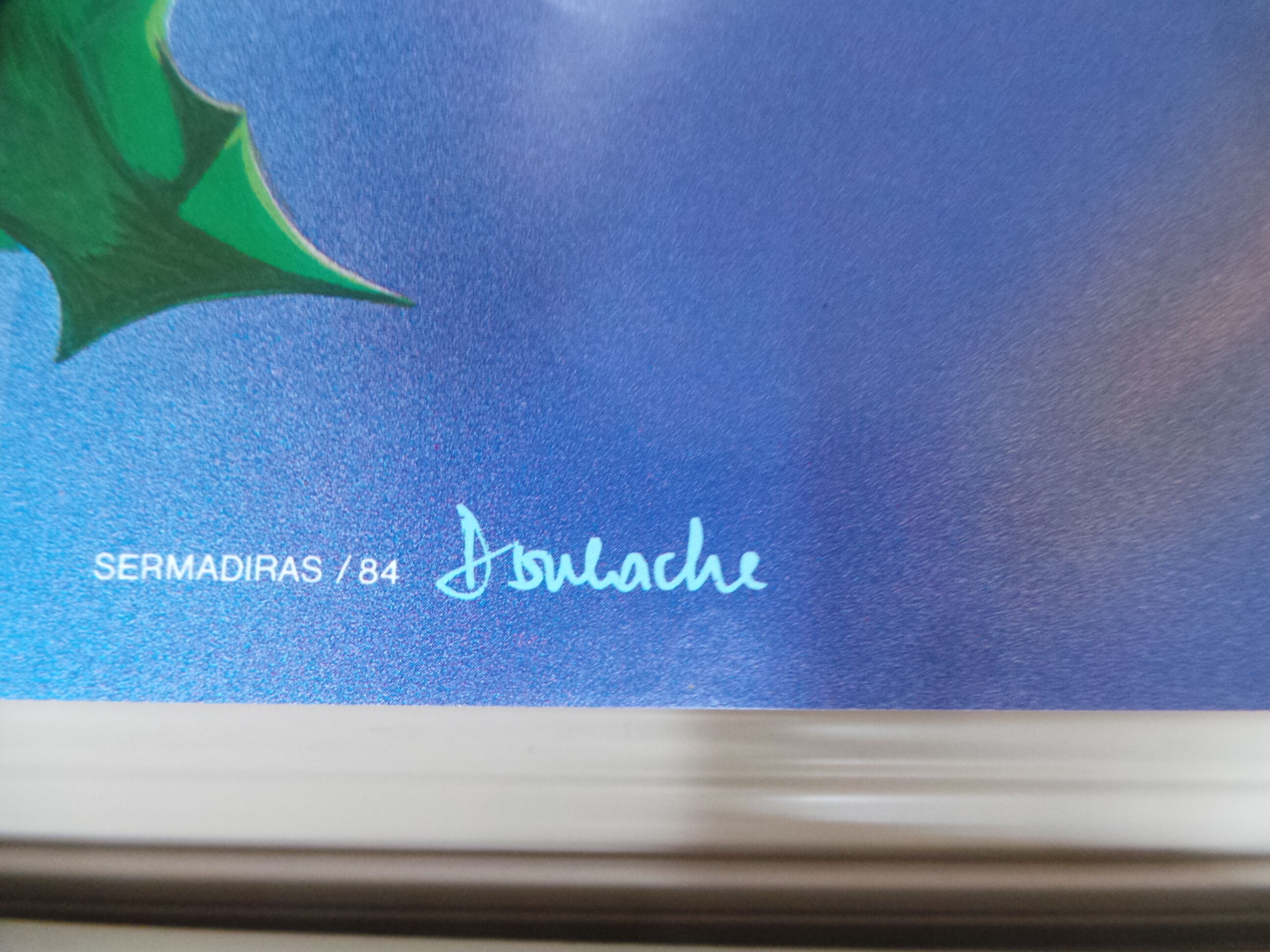 Original National Lottery poster slice Christmas candle