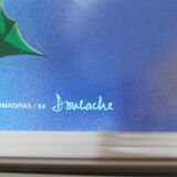 Original National Lottery poster slice Christmas candle