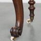 19th century English antique oak wall desk/writing table on wheels