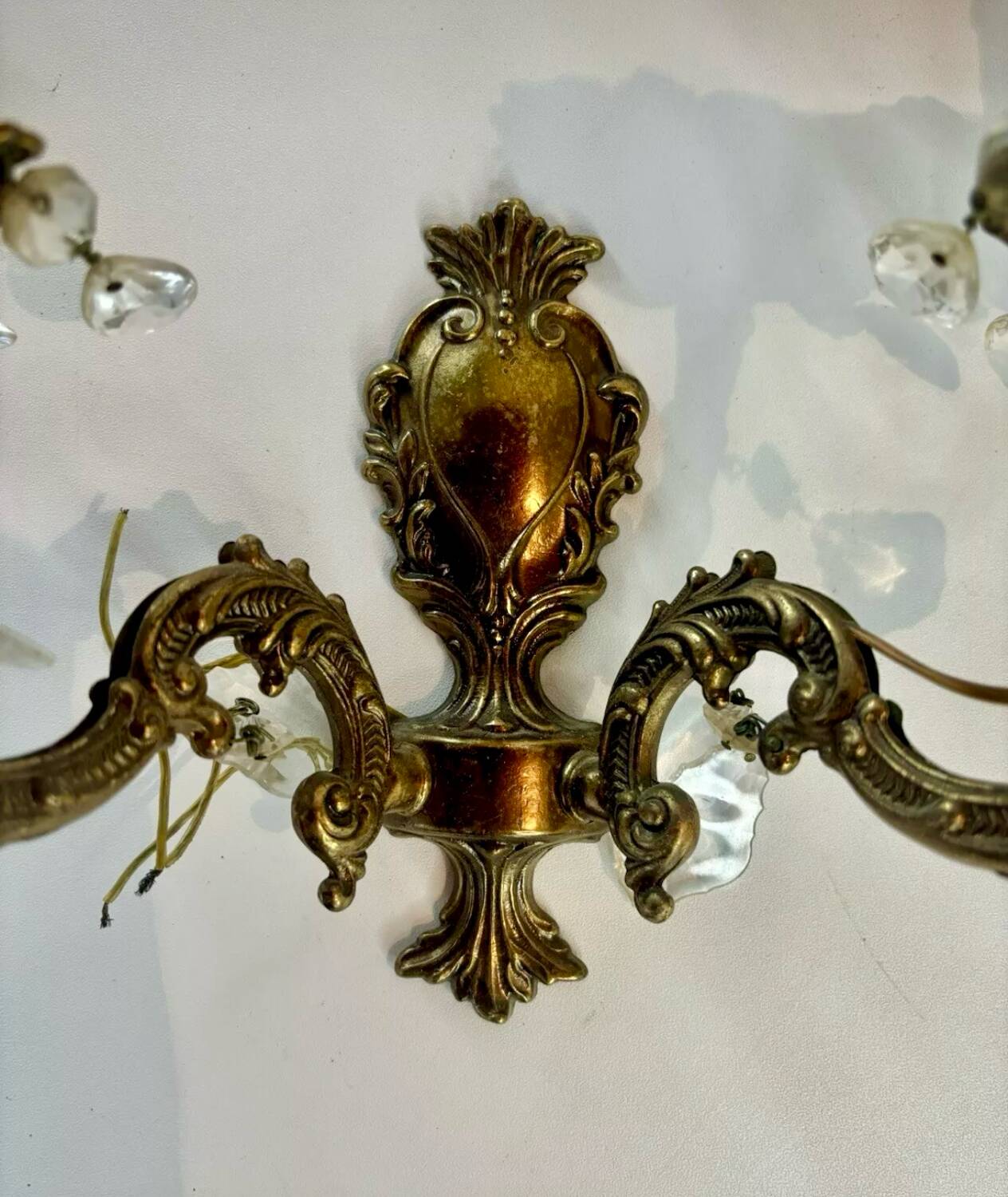 Paire d’appliques en bronze