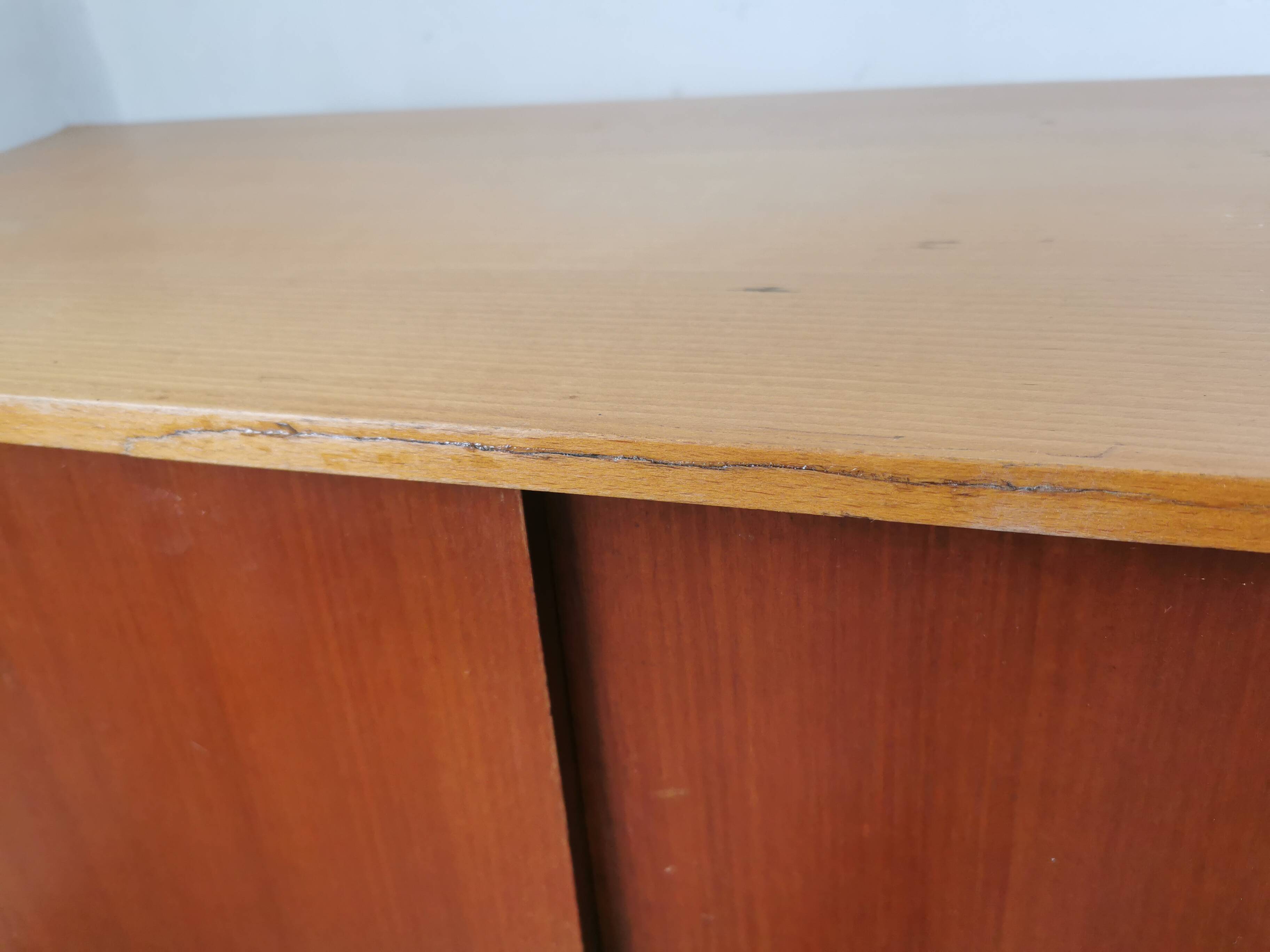 Mid-century design sliding door sideboard