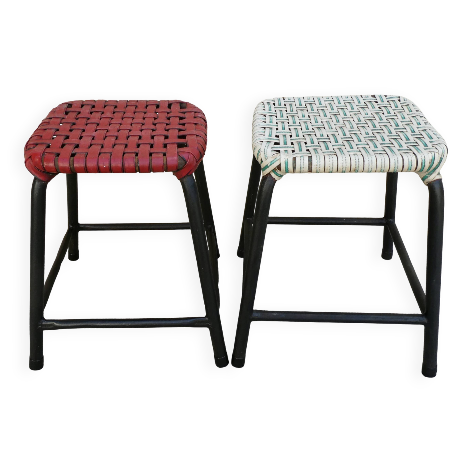 Paire de tabourets de bistrot, vers 1950