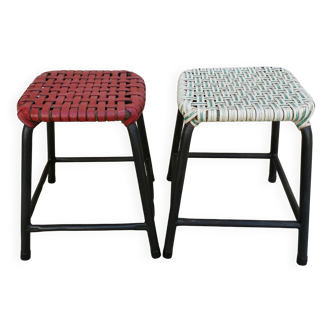 Pair of bistro stools, circa 1950