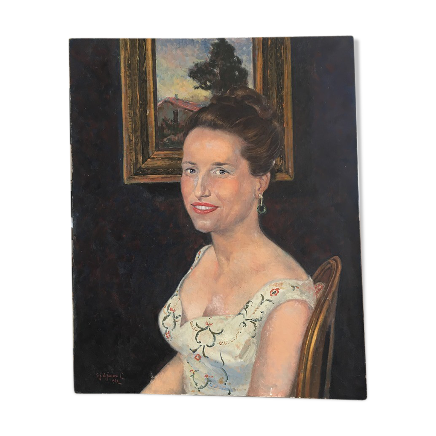 Portrait oil o canvas 20th Cty