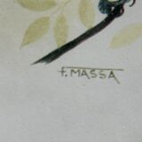 Table: Antique engraving by F Massa