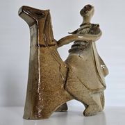 Cavalier en grès vintage, 1970
