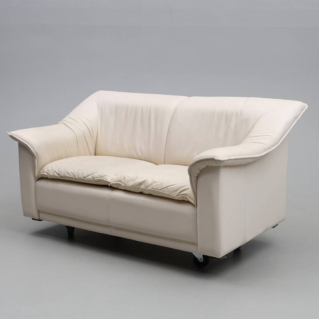 Vintage 2-Piece Leather Sofa Set — 2-Seater + 3-Seater — Second Half of the