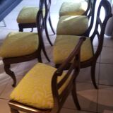 6 walnut chairs