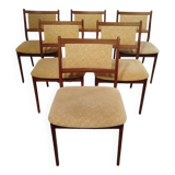 6 chaises Danoises en palissandre