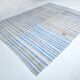 Light Blue & Off White Striped Kilim Rug, 230x310Cm