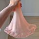 Pair of vintage Italian vases "Lilly" — pale pink frosted glass