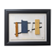 Contemporary "Construction 2" Constructivist Oil Relief Painting, Framed