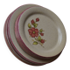 Set of pink earthenware plates Saint-Amand model Charme