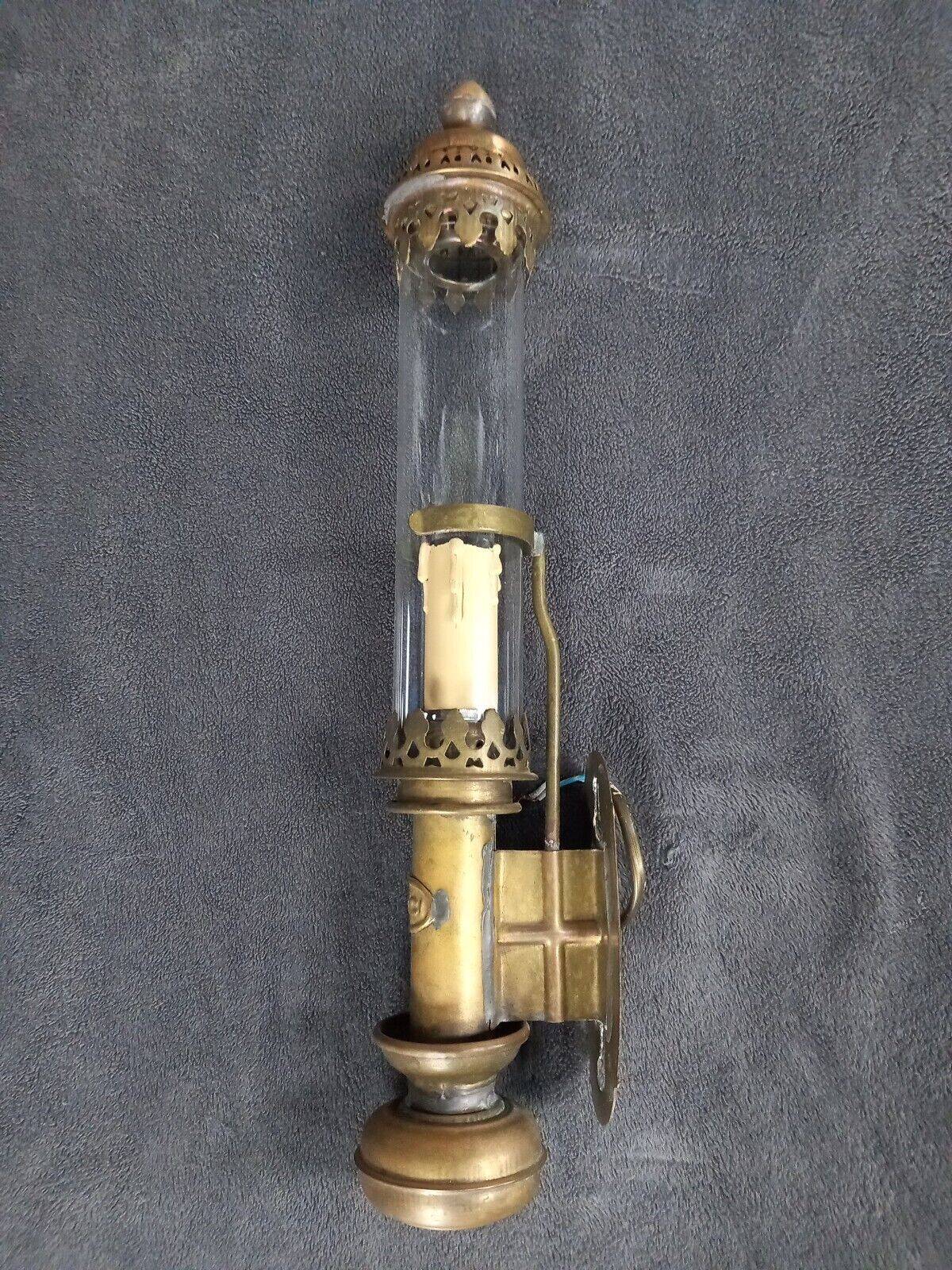 Old RRCI brass train wall lamp