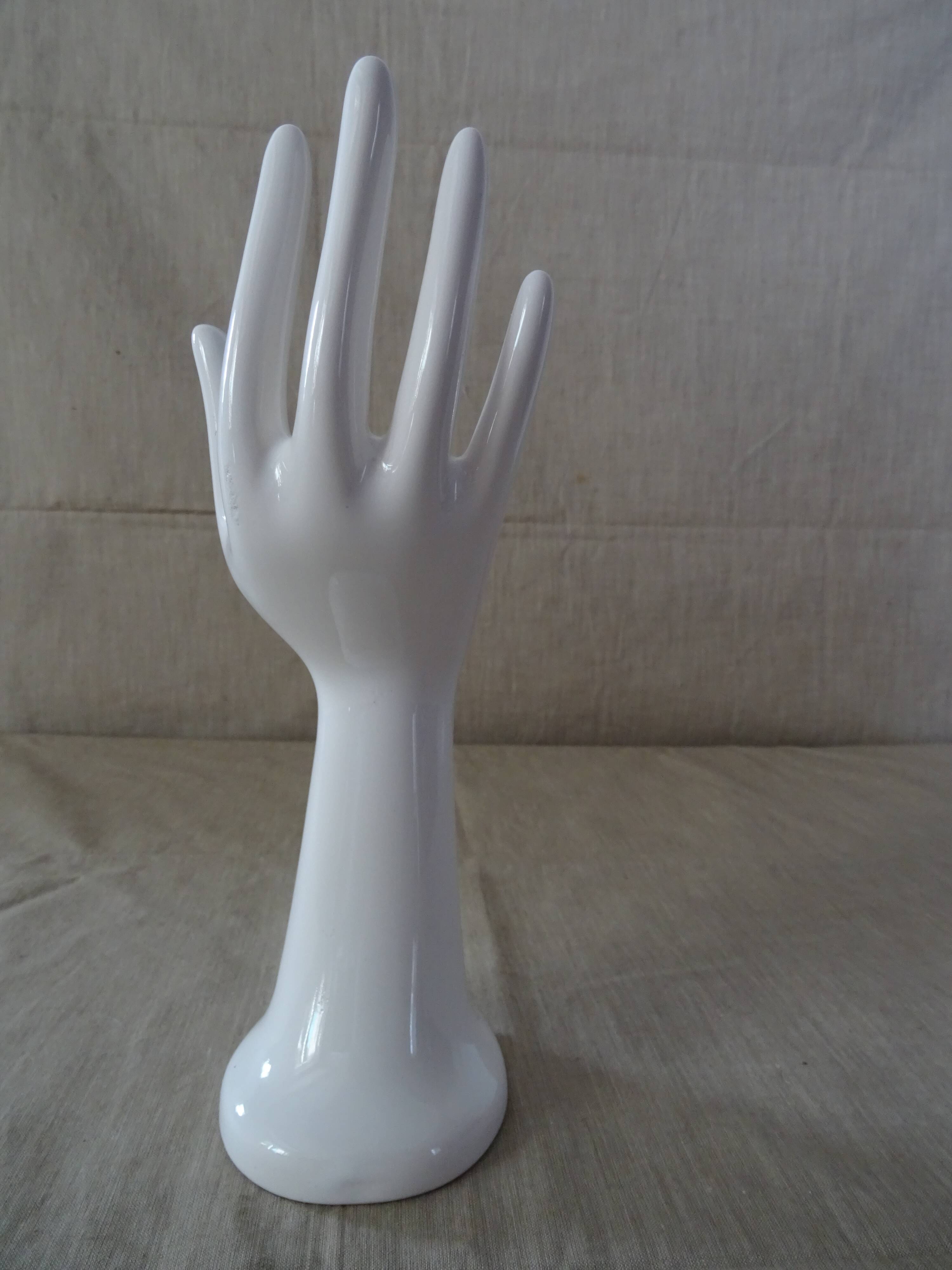 Hand flaguier faience white brand CAA vintage