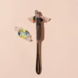 Mouthblown Crystal candy - cutlery rest