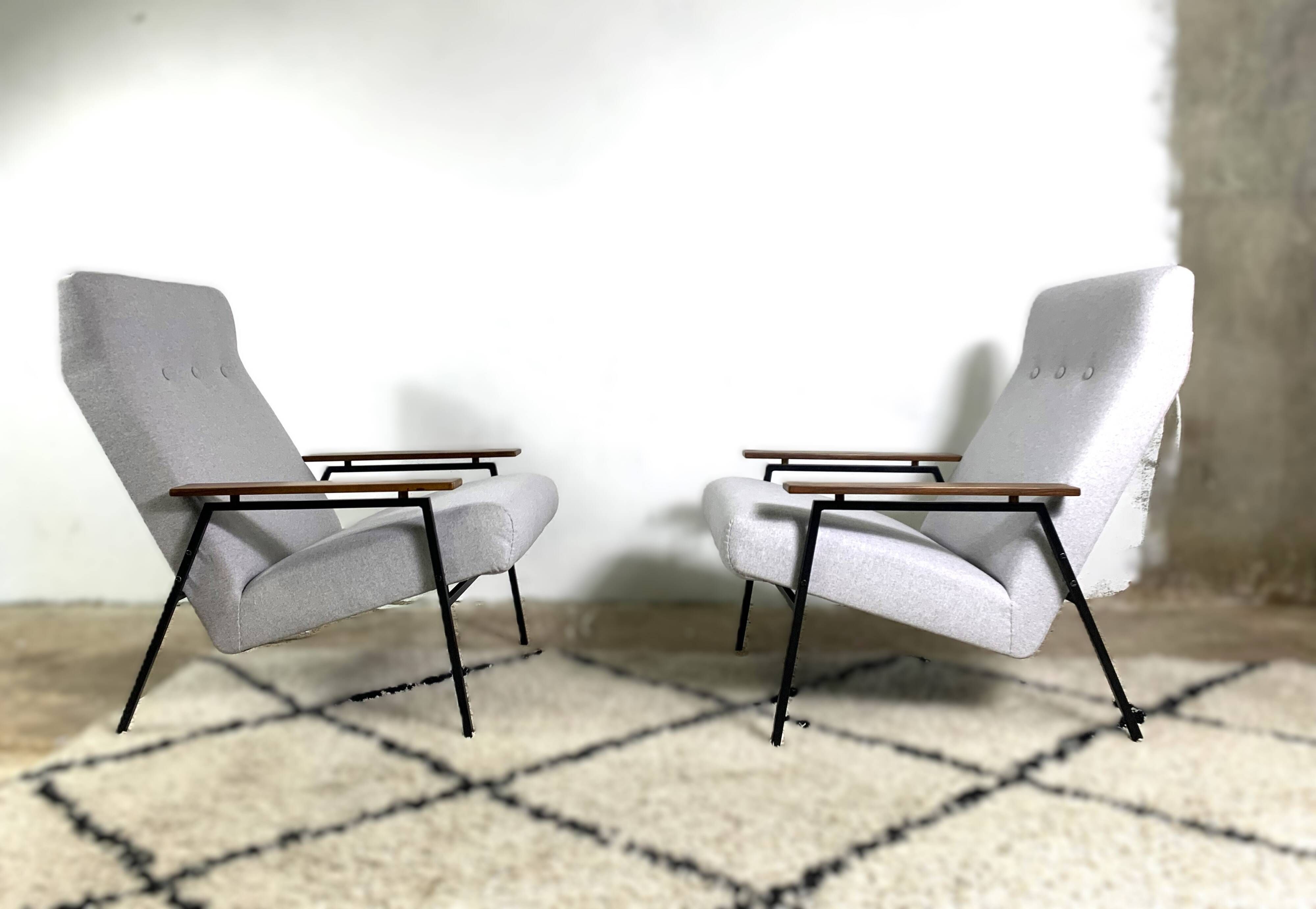 Minimalist Armchairs By Rob Parry For Gelderland, 1950s, Set Of 2