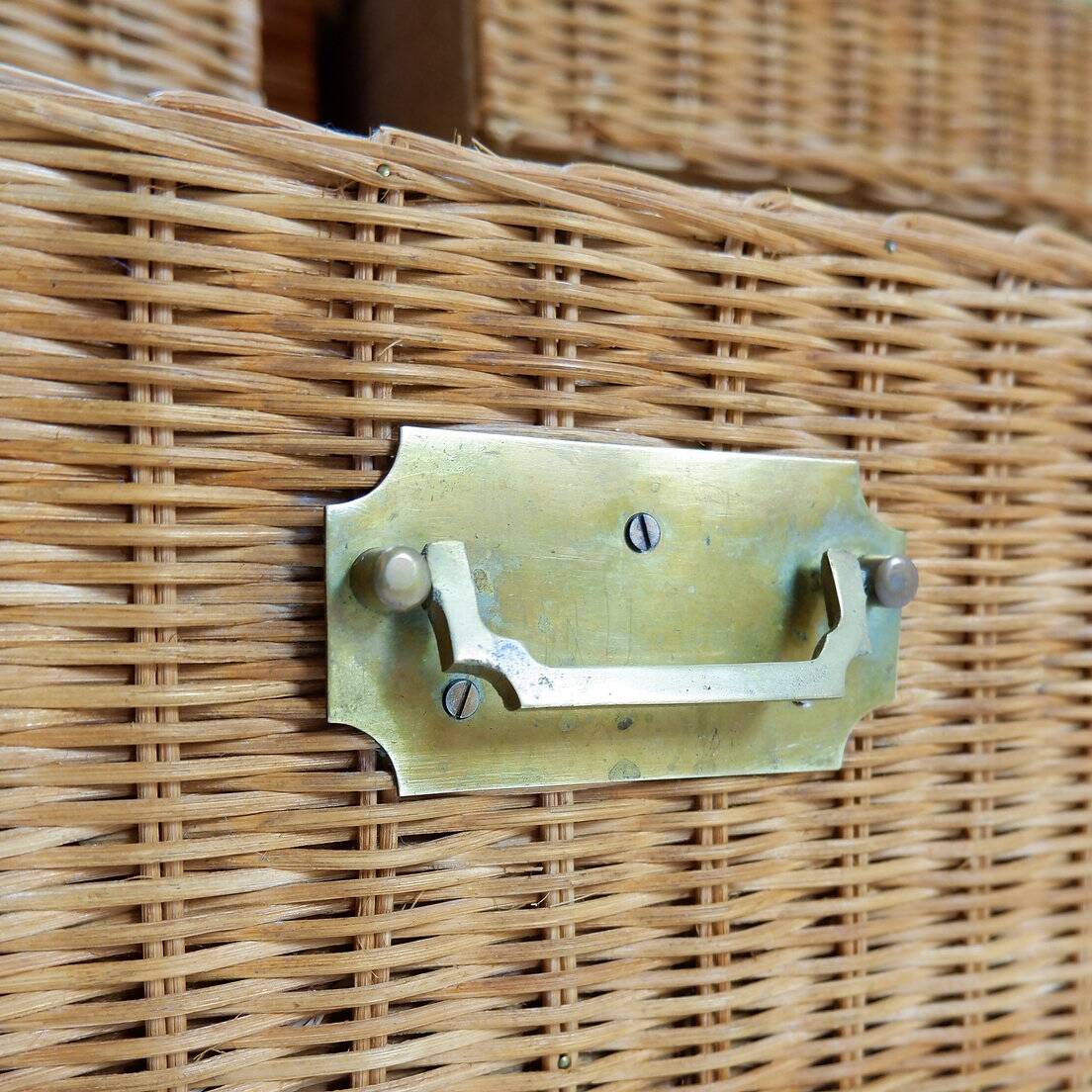 Vintage wicker chest of drawers - 1960s
