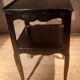 Black bedside table with two shelves, Louis XV style