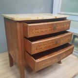 Louis XV style marquetry chest of drawers from the 29th century