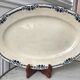 Plat oval Terre de Fer bleu XIXème