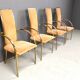 Brass dining chairs by Belgochrom, 1970s - set of 4