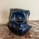 Anthropomorphic owl stoneware vase