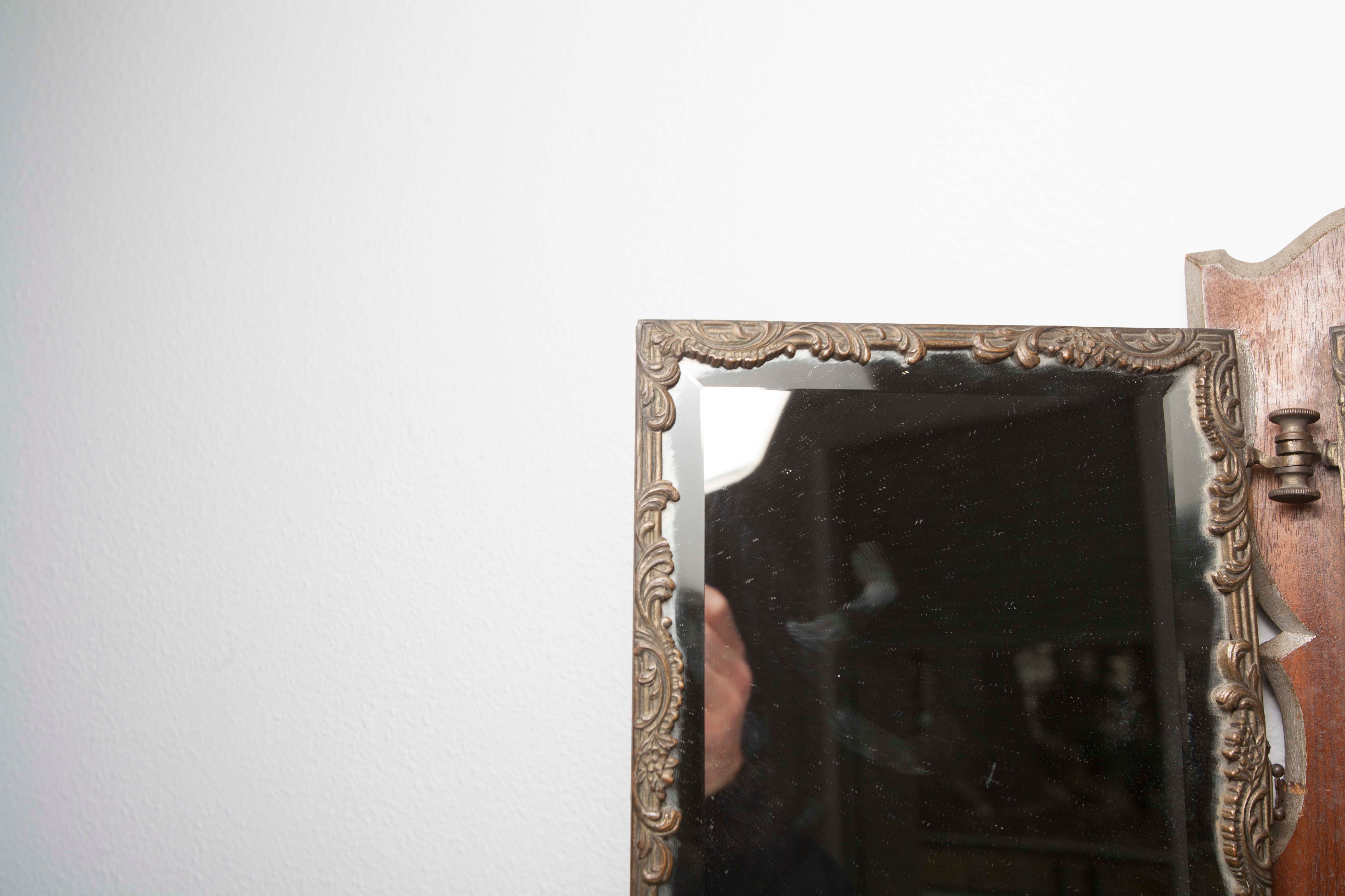 Mirror triptych from the 1940s on base 62x40cm