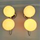 Double globe opalin sconces 1960