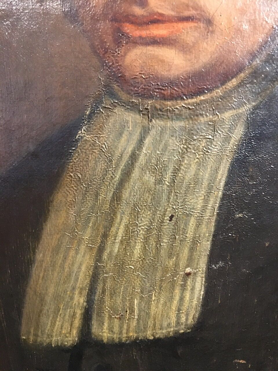 Ancient painting, portrait of a man of law, 19th century