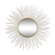 Sun mirror free form vintage gold metal, years 60