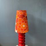 Red ceramic table lamp