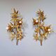 Large pair of brass wall sconces, Maison Jansen, 1960-70.