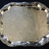 Lined metal service tray
