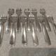 11 silver-plated oyster forks by Ercuis silversmiths, Chaumont pattern