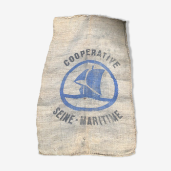 Burlap bag "cooperative Seine Maritime ... Rouen."