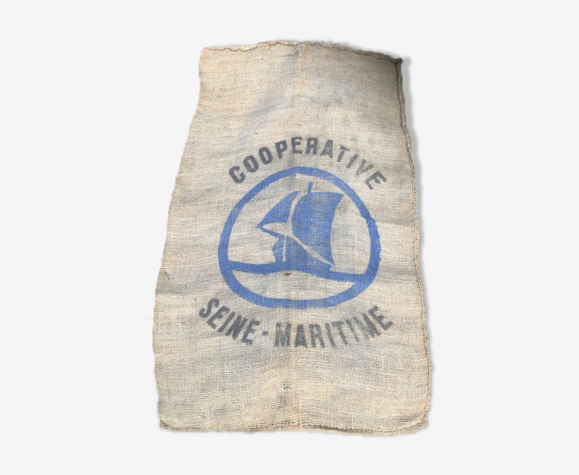 Sac en toile de jute "coopérative Seine Maritime ... Rouen."