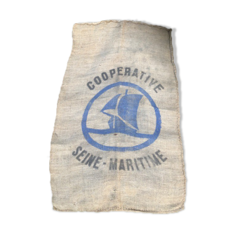 Burlap bag "cooperative Seine Maritime ... Rouen."