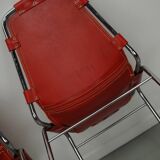 Set of Two Red Chairs by Dalvera for Les Arcs, 1960s