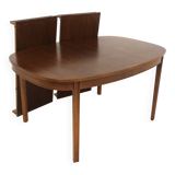 Scandinavian walnut dining table, Sweden, 1960s