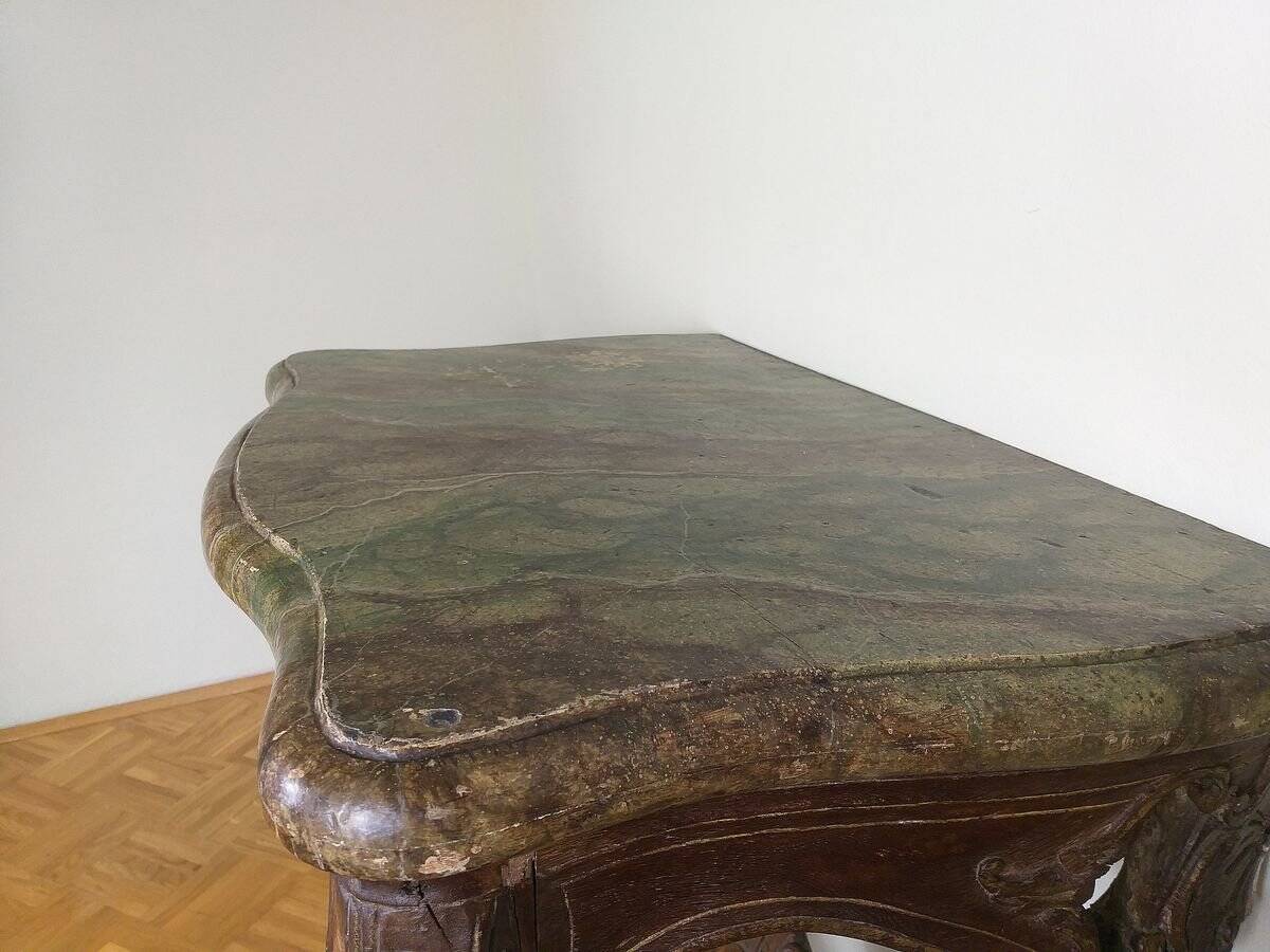 Antique German church console table, 19th century