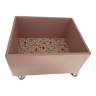 Soft pink wheeled box