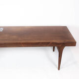 Coffee table in rosewood with blue tiles by Johannes Andersen and Silkeborg Furniture, 1960s