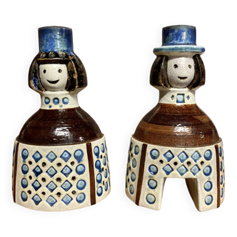 Pair of signature candlesticks "Scandinavian Design 1950"